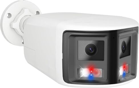 Anpviz 4K/8MP 180 Degree PoE IP Dual-Lens Security Camera, 180° Panoramic | Wired Wide-Angle Camera Outdoor with Human/Vehicle Detection, Smart Dual Light, 2 Way Audio, Built-in MicroSD Card Slot in Kuwait