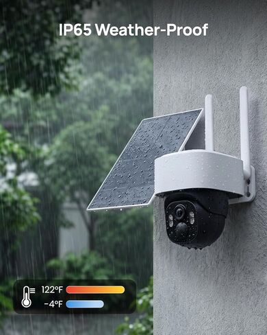 Aurumbach 4G LTE Cellular Solar Security Camera Wireless Outdoor, No WiFi Solar Powered Cameras, 4MP PTZ 360° View, Motion Tracking, Color Night Vision, AI Detection, Built-in eSIM in Kuwait