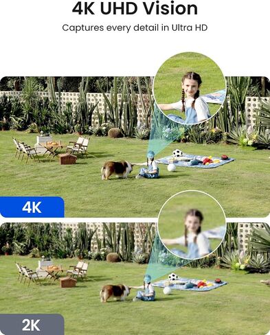 REOLINK Argus 4 Pro 4K Dual Lens Camera Bundle with Solar Panel 2S, Wireless Outdoor Home Security Cam, ColorX Night Vision, No Subscription, IP67 Solar Power Kit in Kuwait