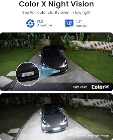 REOLINK Argus 4 Pro 4K Dual Lens Camera Bundle with Solar Panel 2S, Wireless Outdoor Home Security Cam, ColorX Night Vision, No Subscription, IP67 Solar Power Kit in Kuwait