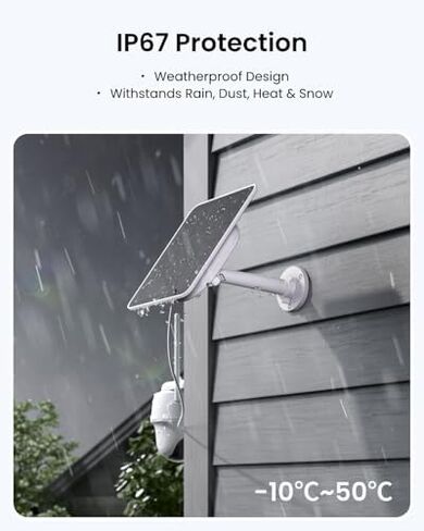 REOLINK Argus 4 Pro 4K Dual Lens Camera Bundle with Solar Panel 2S, Wireless Outdoor Home Security Cam, ColorX Night Vision, No Subscription, IP67 Solar Power Kit in Kuwait