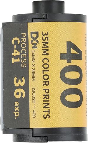 Akozon 35mm Fine Grain Wide Exposure Latitude HD Camera Color Negative Film, 320-400 ISO for 135 Cameras, Suitable for LowLight or Fast Action Subjects (#13) in Kuwait