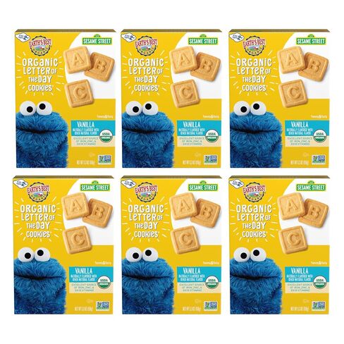 Earth's Best Organic Letter of the Day Cookies for Toddlers 2 Years Old and Up, Oatmeal Cinnamon Flavor, 5.3 Ounce Box (Pack of 6) in Kuwait