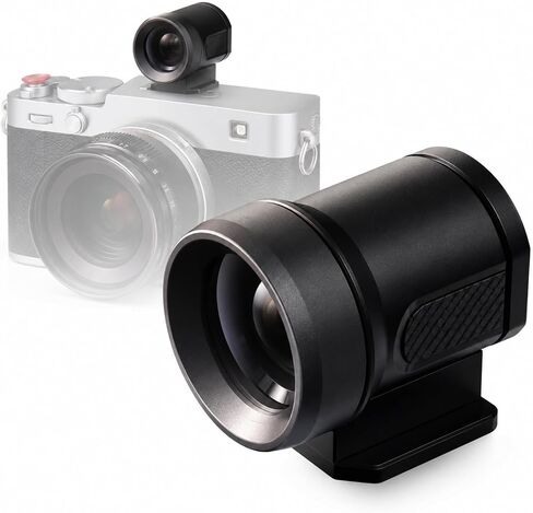28mm Optical Viewfinder External Mini Finder, 4:3 Framelines Camera Viewfinder with Cold Shoe Mount, 5-Lens Optical Glass and Aviation Aluminum Body for Digital and Film Cameras in Kuwait
