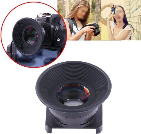 Camera Viewfinder Magnifier and Viewfinder Eyepiece Magnifier, 1.5X Fixed Focus Eyecup for DSLR Camera, 6 Mounting Bases, Comfortable 15mm Eye Relief in Kuwait
