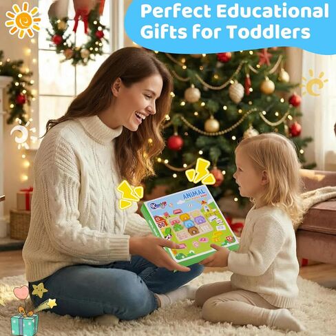 Montessori Wooden Farm Animals Toys for 1 2 3 Year Old Toddler Gifts | Kids Counting, Matching & Sorting Fine Motor Games, 1st Birthday Gifts, Learning Toys for Baby Boys Girls Age 12-18 Months in Kuwait
