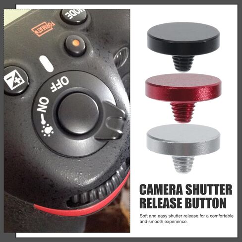 Camera Shutter Release Button for Precise Control and Comfortable Smooth Experience 3pcs Aluminum Alloy with Concave Design, Replacement Soft Metal Shutter Button Portable Camera in Kuwait
