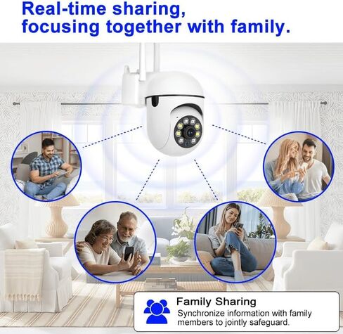 Ease Life App 1080P WiFi Smart Camera Waterproof Full Color Night Vision Motion Tracking Security Camera Indoor Or Outdoor in Kuwait