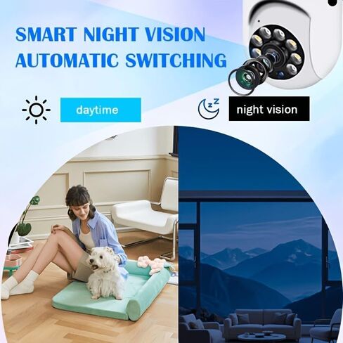 Ease Life App 1080P WiFi Smart Camera Waterproof Full Color Night Vision Motion Tracking Security Camera Indoor Or Outdoor in Kuwait