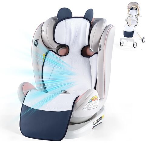 Baby Stroller Cooling Pad 2-in-1 Blow & Suction, Car Seat Cooling Pad with Fan, Lightweight Breathable Washable Liner, 3-Speed USB Powered Cooling Mat for Toddler, Summer Road Trip Essentials (Gray) in Kuwait