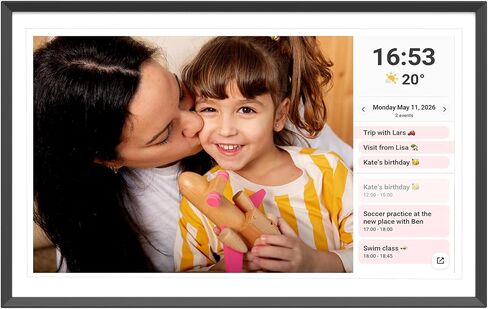 ApoloSign Digital Picture Frame 15.6 inch, WiFi Digital Photo Frame with 32GB Storage, 1920x1080 FHD IPS Touch Screen, Auto-Rotate, Easy Setup to Share Photos or Videos Instantly via Frameo App in Kuwait