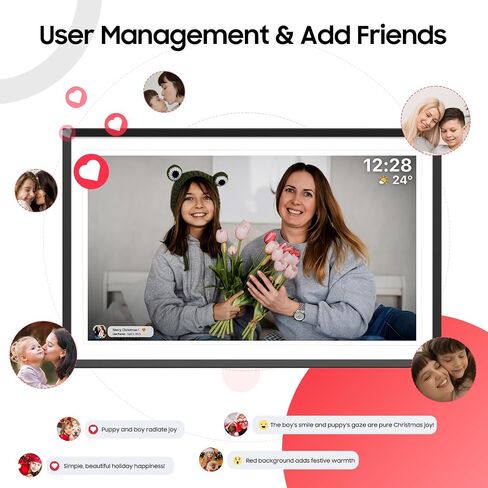 ApoloSign Digital Picture Frame 15.6 inch, WiFi Digital Photo Frame with 32GB Storage, 1920x1080 FHD IPS Touch Screen, Auto-Rotate, Easy Setup to Share Photos or Videos Instantly via Frameo App in Kuwait