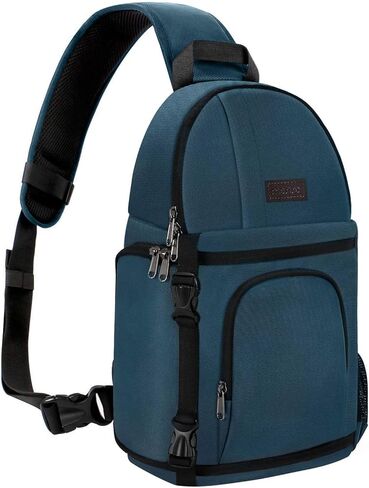 MOSISO Camera Sling Bag, DSLR/SLR/Mirrorless Camera Case Shockproof Photography Camera Backpack with Tripod Holder & Removable Modular Inserts Compatible with Canon/Nikon/Sony/Fuji, Beige in Kuwait