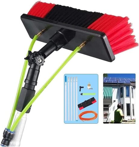 5 12m Telescopic Window Cleaning Pole with Water Fed Brush Ideal for Conservatory Roof & Solar Panel Cleaning Perfect for Efficient Window & PV Maintenance in Kuwait