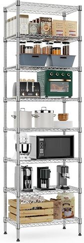 M MZG 2400LBS 35.5" W Standing Shelf Units Wire Rust-Proof Outdoor Storage Shelving 4-Tier Utility Shelving Unit for Garden Home,Kitchen,Office Dark Grey 17.7" D x 35.5" W x 59.4" H in Saudi Arabia