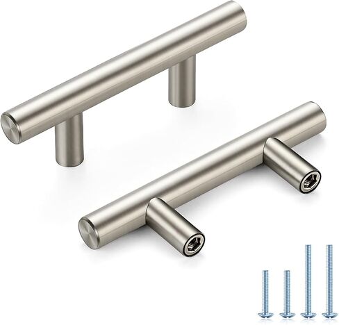 HOME EDIT Gold Cabinet Handles, Drawer Pulls, 3 Inch, 10 Pack | Stainless Steel Pulls, Smooth Bar Grip, Warm Kitchen Style, For Cabinets, Bathroom Vanities, Dressers in Kuwait