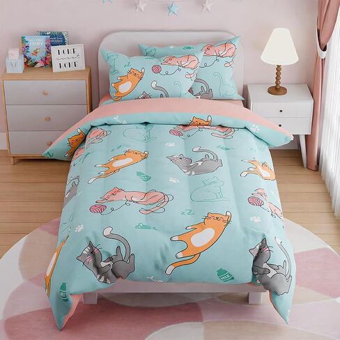 SANDJEST Dinosaurs Bedding Twin Set for Boys Kids Children, Ultra Soft Microfiber Comforter Set with 3-Pieces, Comforters Bed Sets Bedroom Decor in Kuwait