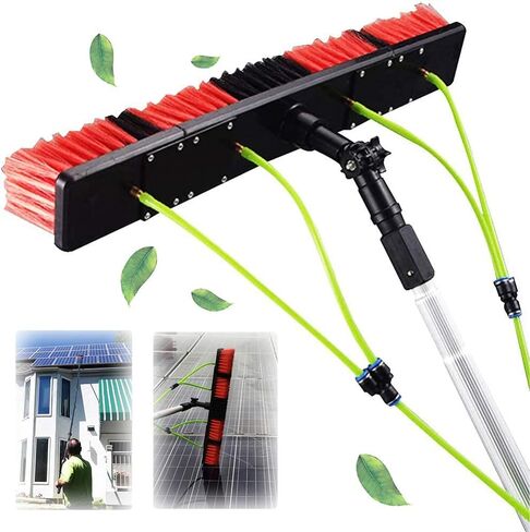 Telescopic Brush for Photovoltaic Panel Cleaning - 3-12M Extendable Water Fed Cleaner for Windows & Conservatory Roofs, 50Cm Brush Head, Perfect Cleaning Tool for Solar Panels in Kuwait