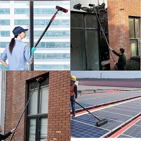 Water Fed Pole Kit - 6m Telescopic Window Cleaning Pole with Brush - Aluminum Extendable Outdoor Water Fed Cleaner for Effortless Window Washing in Kuwait