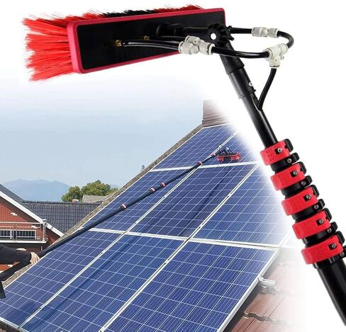 Telescopic Water Fed Pole KitExtendable Solar Panel & Window Cleaner Brush for Effortless Outdoor Cleaning Ideal for High Reach Glass & Solar Panel Maintenance in Kuwait
