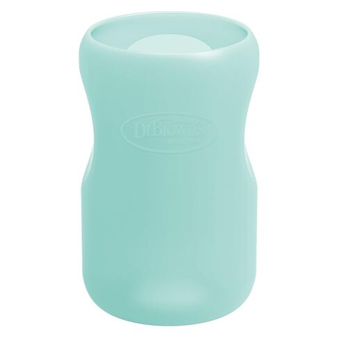Dr. Brown's Options+ Wide-Neck Glass Bottle Sleeve, 100% Silicone, Mint, BPA-Free, 9 oz, 1-Pack in Kuwait