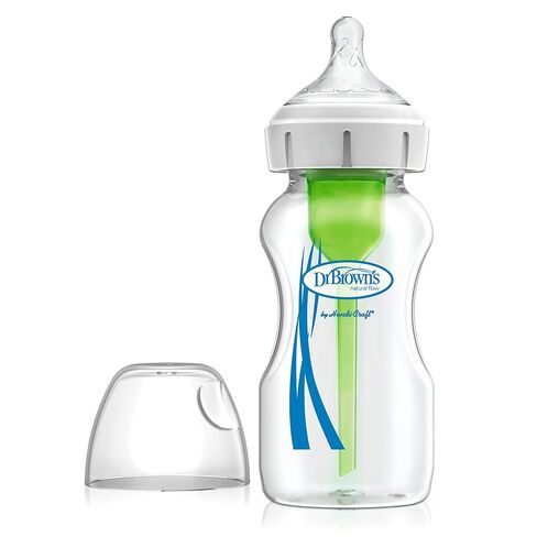 Dr. Brown's Options+ Wide-Neck Glass Bottle Sleeve, 100% Silicone, Mint, BPA-Free, 9 oz, 1-Pack in Kuwait