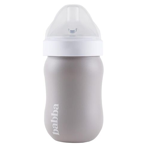 Babba Stainless Steel Baby Bottle, Anti-Colic, Vacuum-Insulated, 8oz in Kuwait