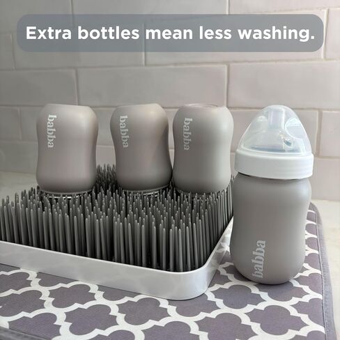 Babba Stainless Steel Baby Bottle, Anti-Colic, Vacuum-Insulated, 8oz in Kuwait