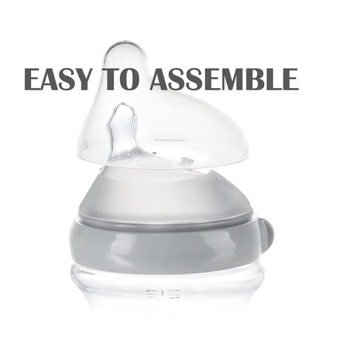 haakaa Gen.3 Silicone Orthodontic Bottle Nipple - Teat Attachment Compatible with Baby Bottles (Glass/Silicone)-Medium Flow - 2 pcs in Kuwait