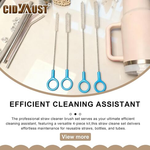 Straw Cleaner Brush Set Include 2 Size(12+10 Inch),Straw Brush Cleaner with 3mm Thick 304 Steel Wire,Straw Cleaning Brush for Baby Bottle,Stanley Straw Cleaner Brush for 20/30/40oz Stanley Cups. in Kuwait