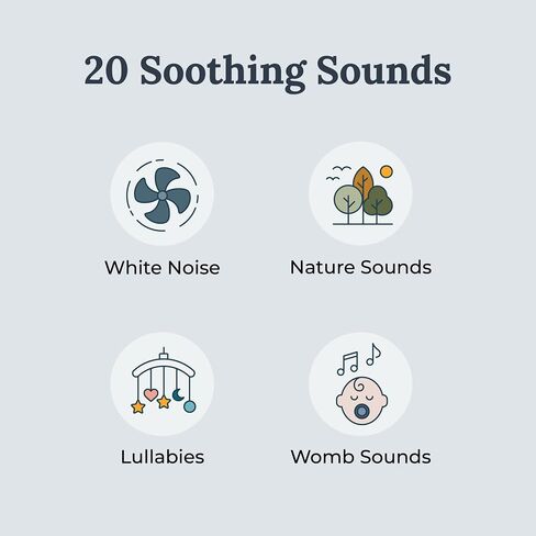 Yogasleep Baby Soundscene White Noise Sound Machine, 20 Relaxing Sounds & Lullabies, Starry Night Light Projector, Bedroom Decor for Infant, Toddler & Kids, Noise Canceling & Sleep Aid, Registry Gift in Kuwait