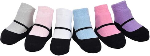baby emporio Baby Girl Socks – Mary Jane, Sneaker & Ballerina Styles – Non-Slip Cotton Socks in Kuwait