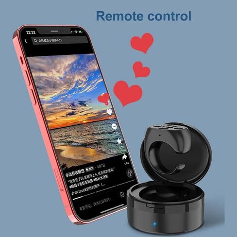 Fabater Wireless Remote Control for Smartphone, APP Page Turner Bluetooth Camera Shutter Selfie for, ABS Ergonomic Design with Charging Case in Kuwait