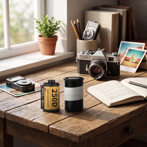 Film Roll Professional Colour Print Camera Film, Color Print Film Wide Exposure Range 200-250 Degrees, High Resolution Color Print Film ECN 2 Process for 135 Camera (8 Sheet) in Saudi Arabia