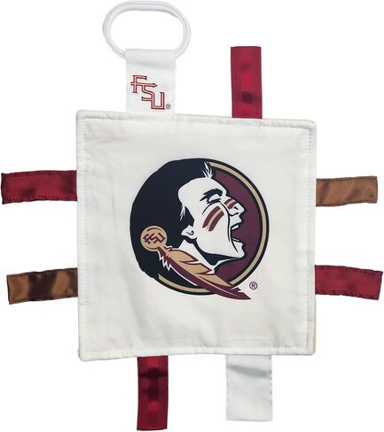 Florida State University Baby Tag Toy - College Baby Sensory Crinkle Toys - Soft & Safe - Ideal Baby Stroller Toy - BPA Free w/Stroller Clip (8" x 8" Tag Toy) in Kuwait