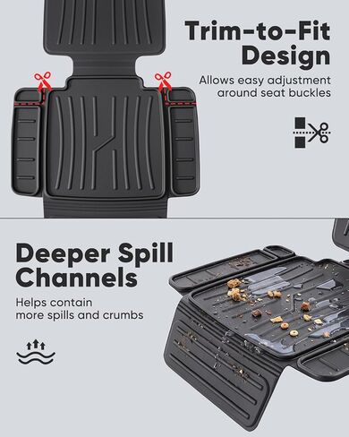 TPE Car Seat Protector for Child Car Seat, Waterproof Carseat Mat | Non-Slip Backing No Imprints Durable, Back Seat Cushion Pad & Backrest & Kick Mat Set Accessories for SUV Truck Sedan, 1 Pack in Kuwait