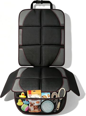 Extra-large Car Seat Protector for Child Car Seat Protector Under Baby Car Seat,Car seat Protector Car Seat Waterproof Cover Universal Durable for Dog Vehicles,Thick Pad,Anti Slip Backing (2 PCS) in Kuwait