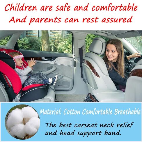 2 Pcs Baby Car Seat Neck Relief and Head Support,Silence Shopping Car Seat Head Band Strap Headrest,Stroller Car Seat Sleeping Head Support for Toddler Child Children Kids Infant (Unicorn) in Kuwait
