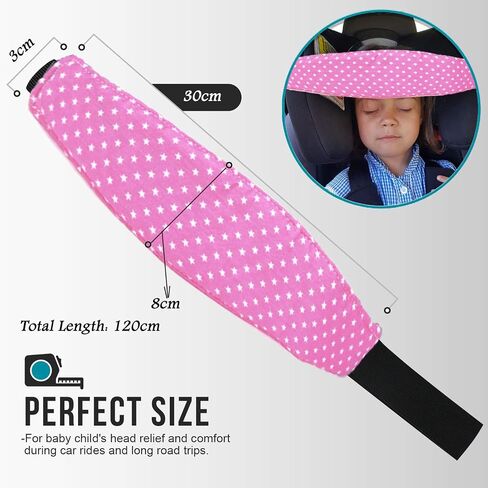 2 Pcs Baby Car Seat Neck Relief and Head Support,Silence Shopping Car Seat Head Band Strap Headrest,Stroller Car Seat Sleeping Head Support for Toddler Child Children Kids Infant (Unicorn) in Kuwait