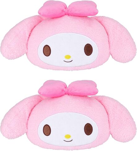 Roffatide Anime My Melody Cartoon Car Neck Pillow 2 Pcs Plush Auto Head Neck Rest Cushion for Chairs, Recliners, Driving Seats Pink (LYS10104) in Saudi Arabia