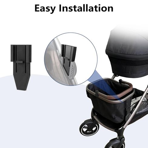 2 Pack Bottom Basket Adapter Compatible with Cybex Gazelle S | Stroller Basket Mount Converter | Attaches to Lower Connectors | Secure and Durable in Kuwait