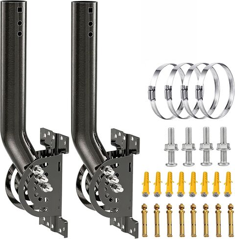 430 Stainless Steel Heavy Duty Antenna Mount, 2-Pack 13 in Three-Screw Locking Pivot J-Pole for Wall, Eave or Roof, 1.38 in OD, for Outdoor Point to Point AP Access Point CPE WiFi Extender Repeater in Kuwait