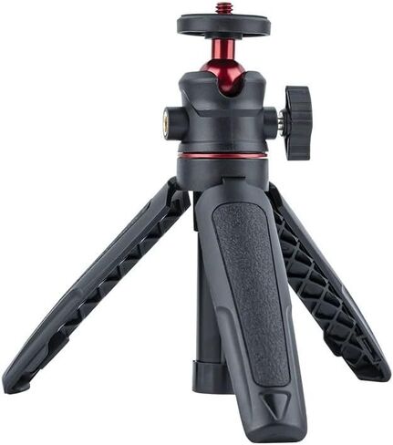 Extendable Mini Camera Tripod, 3 Levels Adjustment 360° Ball Head Cold Shoe Lightweight Portable Vlog Travel Selfie Stick Handle Grip Desktop Webcam Tripod for DSLR Action Camera in Kuwait