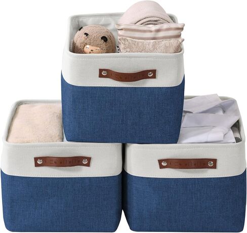 DECOMOMO Small Storage Basket, Closet Storage Bins | 6 Pack Baskets for Organizing Shelves, Decorative Linen Closet Baskets(Grey & White) in Kuwait