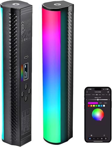 NEEWER RGB Light Wand, Magnetic Handheld Photography Video Light Stick, 2500K~8500K Dimmable CRI95+ Full Color LED Tube Light Bar with 2550mAh Battery, 17 Light Scenes for Vlog TikTok YouTube, TL20C | 2500K-8500K Dimmable, CRI95+, Full Color LED Tube Ligh in Saudi Arabia