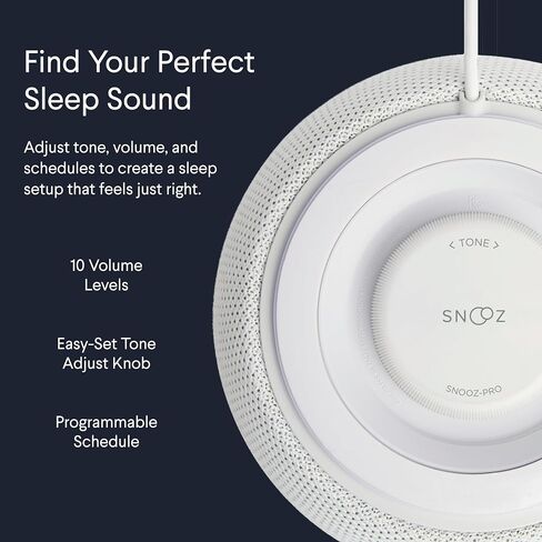 SNOOZ Pro Smart White Noise Sound Machine, Real Fan Inside for Sleeping | Natural Fan Sound, App Scheduler, Travel Case, 10 Volume Levels, Volume Memory, Masks Snoring, Office, Apartments & Neighbors in Saudi Arabia
