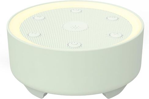 Kipcush White Noise Machine for Sleeping, Baby & Adults, High-Fidelity Non-Looping Sounds, Sleep Sound Machine with Dimmable Night Light, USB Powered, Memory Function, Home, Nursery & Travel in Kuwait
