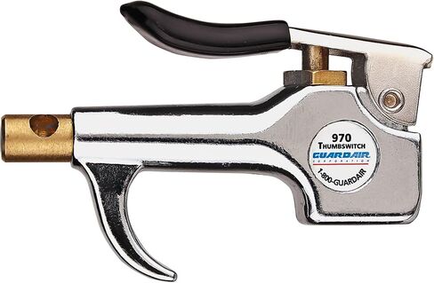 Guardair 970006S ThumbSwitch Safety Air Gun with 6" Steel Extension - Compact Palm Fit, Cast Zinc Body, Venturi Nozzle, 1/4" FNPT Inlet in Kuwait