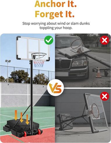 Basketball Hoop Sandbag, Heavy Duty Weighted Base Anchor for Basketball Frames, Weather Resistant Waterproof Dustproof Oxford Fabric Sand Bag, Durable Design in Kuwait