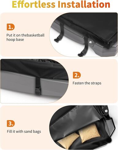 Basketball Hoop Sandbag, Heavy Duty Weighted Base Anchor for Basketball Frames, Weather Resistant Waterproof Dustproof Oxford Fabric Sand Bag, Durable Design in Kuwait